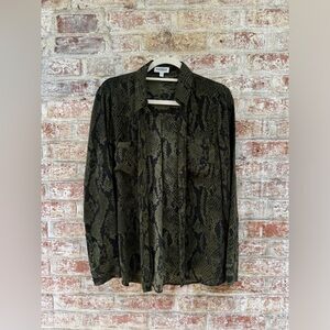 Express Snakeskin Portofino Blouse